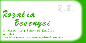 rozalia besenyei business card
