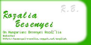 rozalia besenyei business card